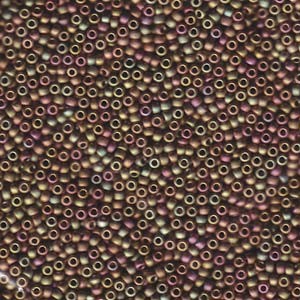 Miyuki Rocailles Perlen 1,5mm 2035 metallic matt Green Pink ca 11gr